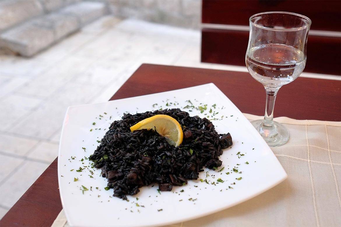 Croatian cuisine, traditional Croatian black risotto